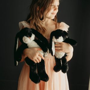 Wee 8 Floppy Nibble Bunny – Black